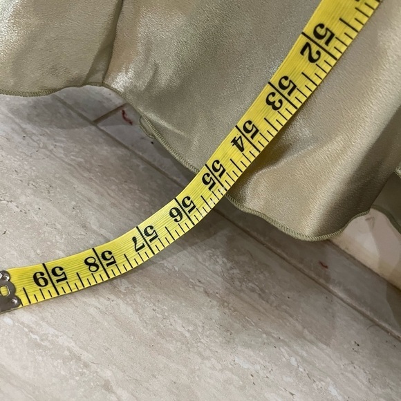 Elegant Satin Ruffle Dress in Mint Green - Picture 4 of 9